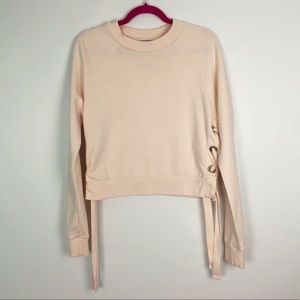 All Saints Leti Cropped Sweatshirt Light P…